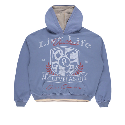 COBALT BLUE UNITED TRIPLE LAYER HOODIE