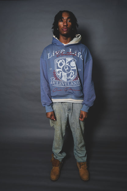 COBALT BLUE UNITED TRIPLE LAYER HOODIE