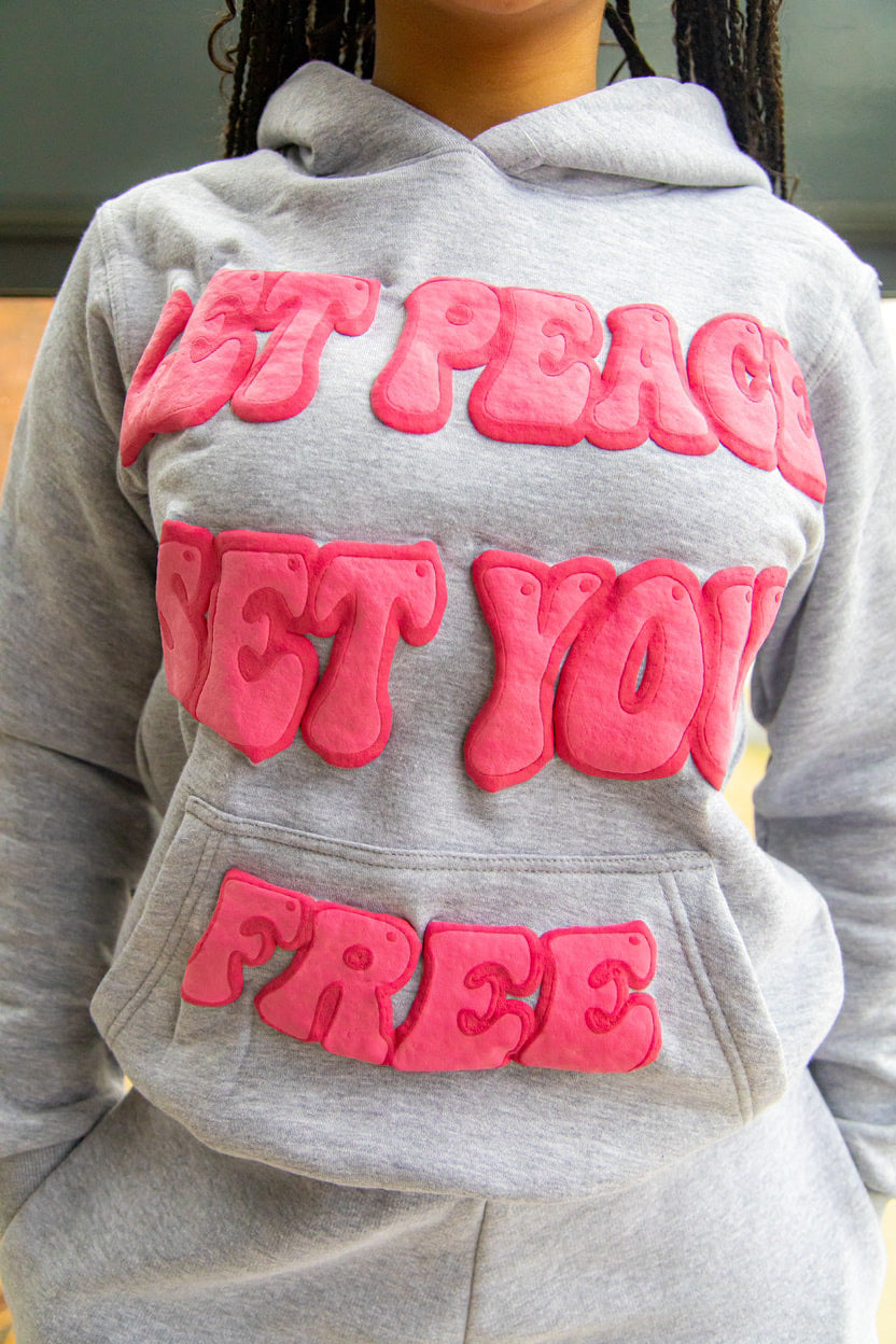 Let Peace Set You Free Grey Hoodie