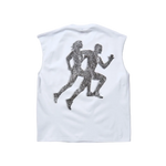 WHITE RUNNING CLUB SLEEVELESS TEE