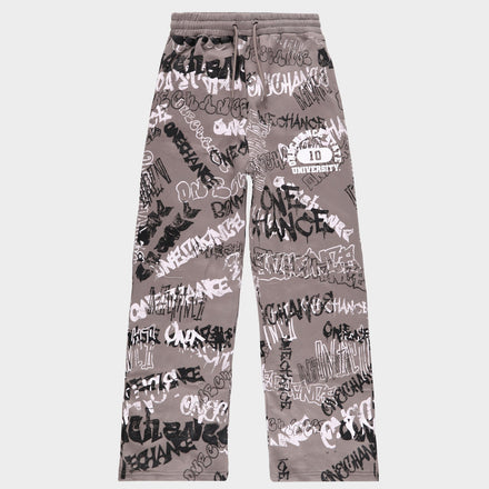 GRAY GRAFFITI SWEATPANTS