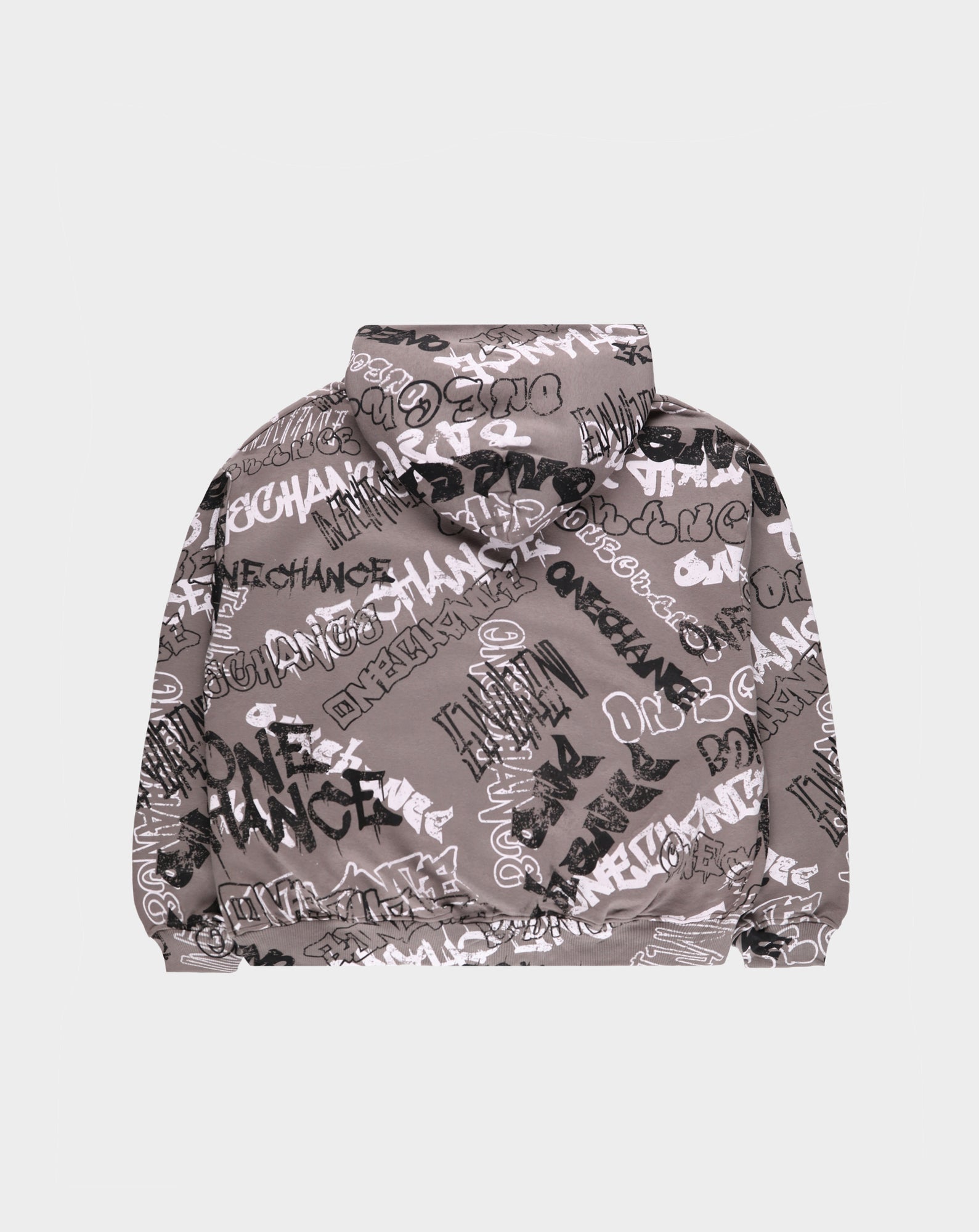 GREY GRAFFITI ZIP UP