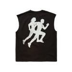 BLACK RUNNING CLUB SLEEVELESS TEE