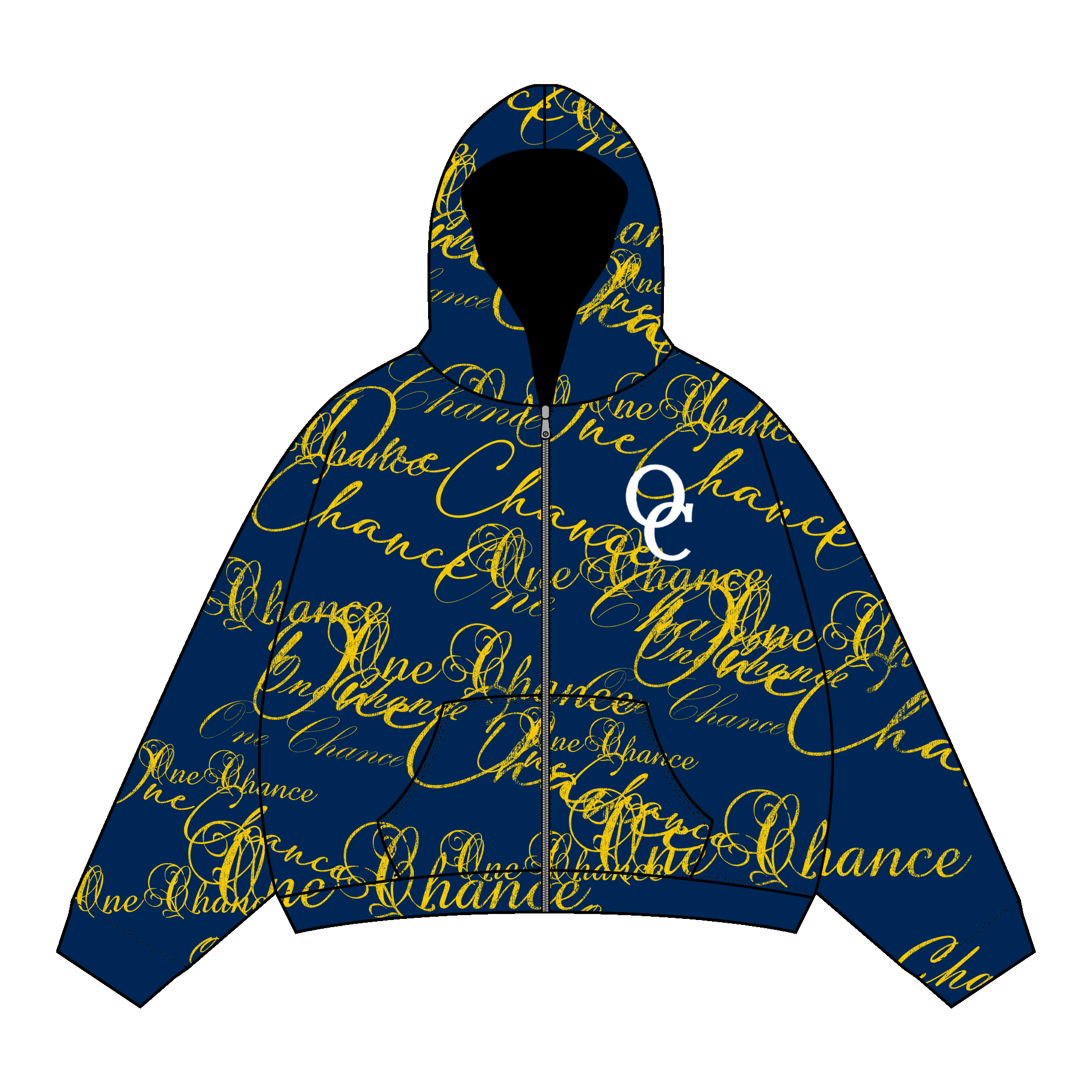 CURSIVE ZIP UP