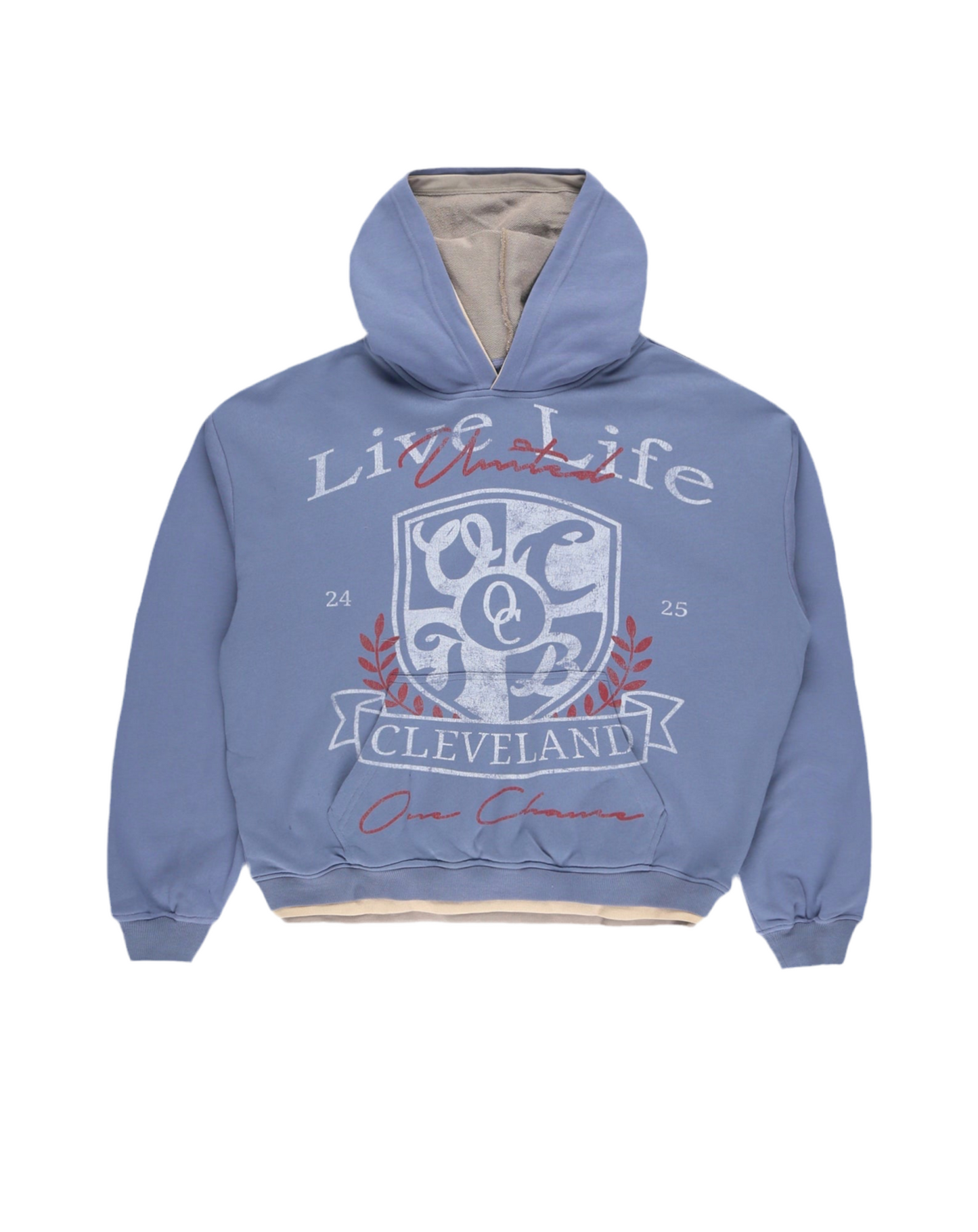 COBALT BLUE UNITED TRIPLE LAYER HOODIE