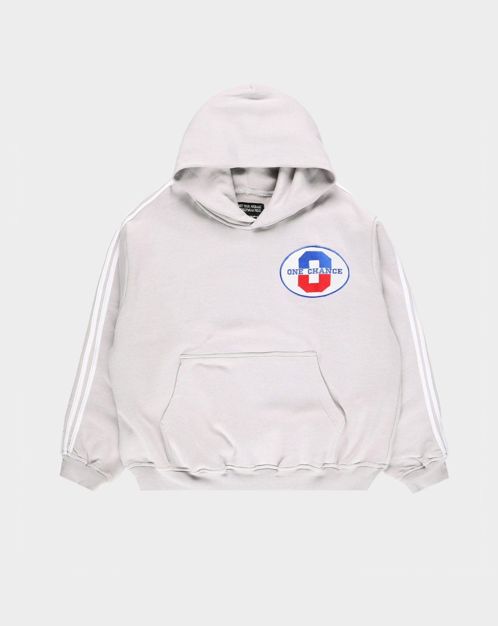 GREY ATHELTICS STRIPPED HOODIE