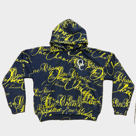 CURSIVE ALL OVER ZIP UP