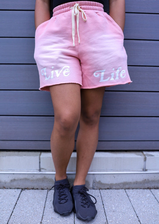 Live Life Pink Shorts